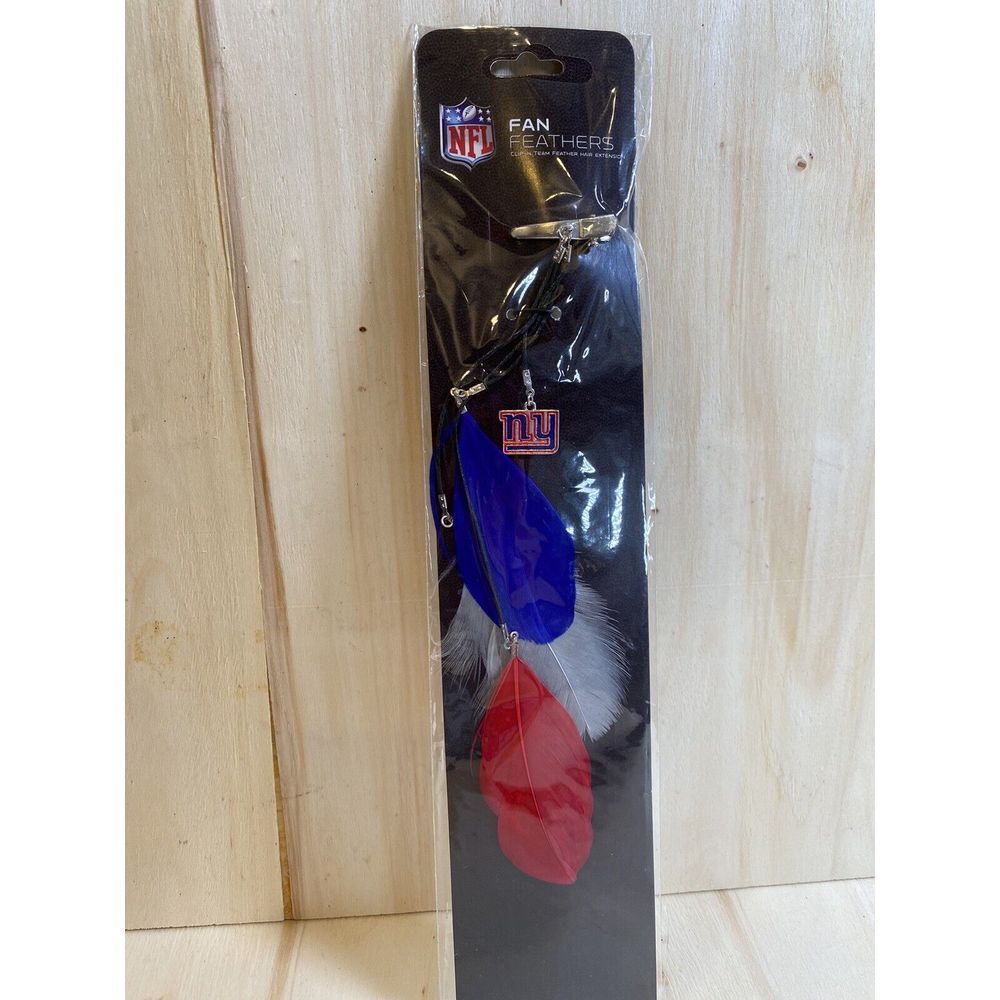 New York Giants NFL Football‎ Red Blue Fan Feather Hair Clips New